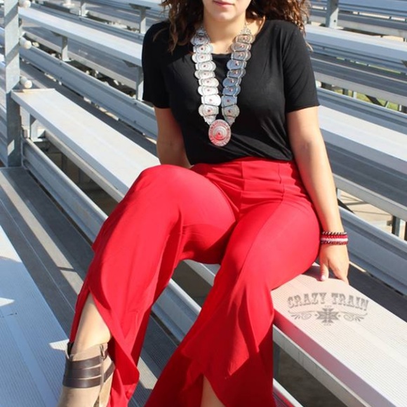 Red Paltrow Pants - Picture 3 of 4